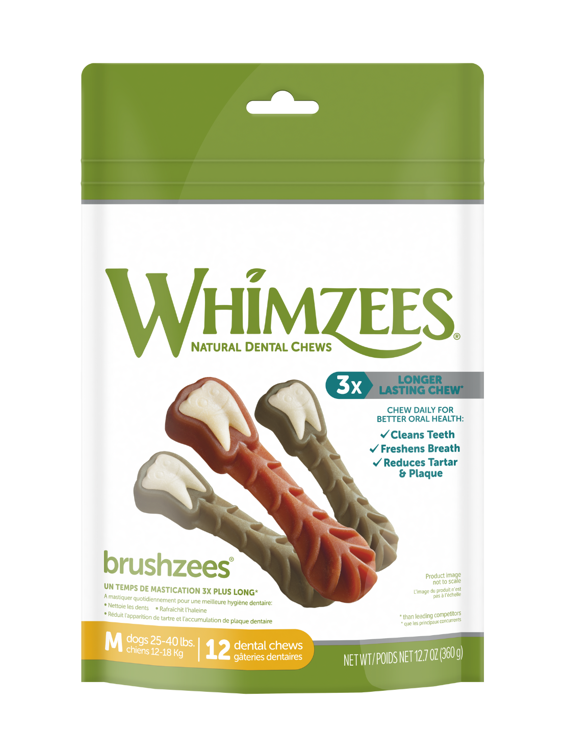 Brushzees® ALL NATURAL DAILY DENTAL TREAT FOR DOGS WHIMZEES AU NZ